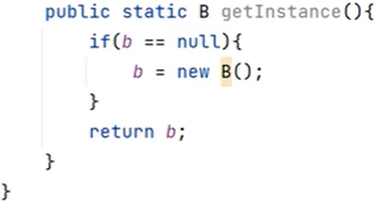 懒汉式单例设计模式（第一次调用时才创建一个对象）